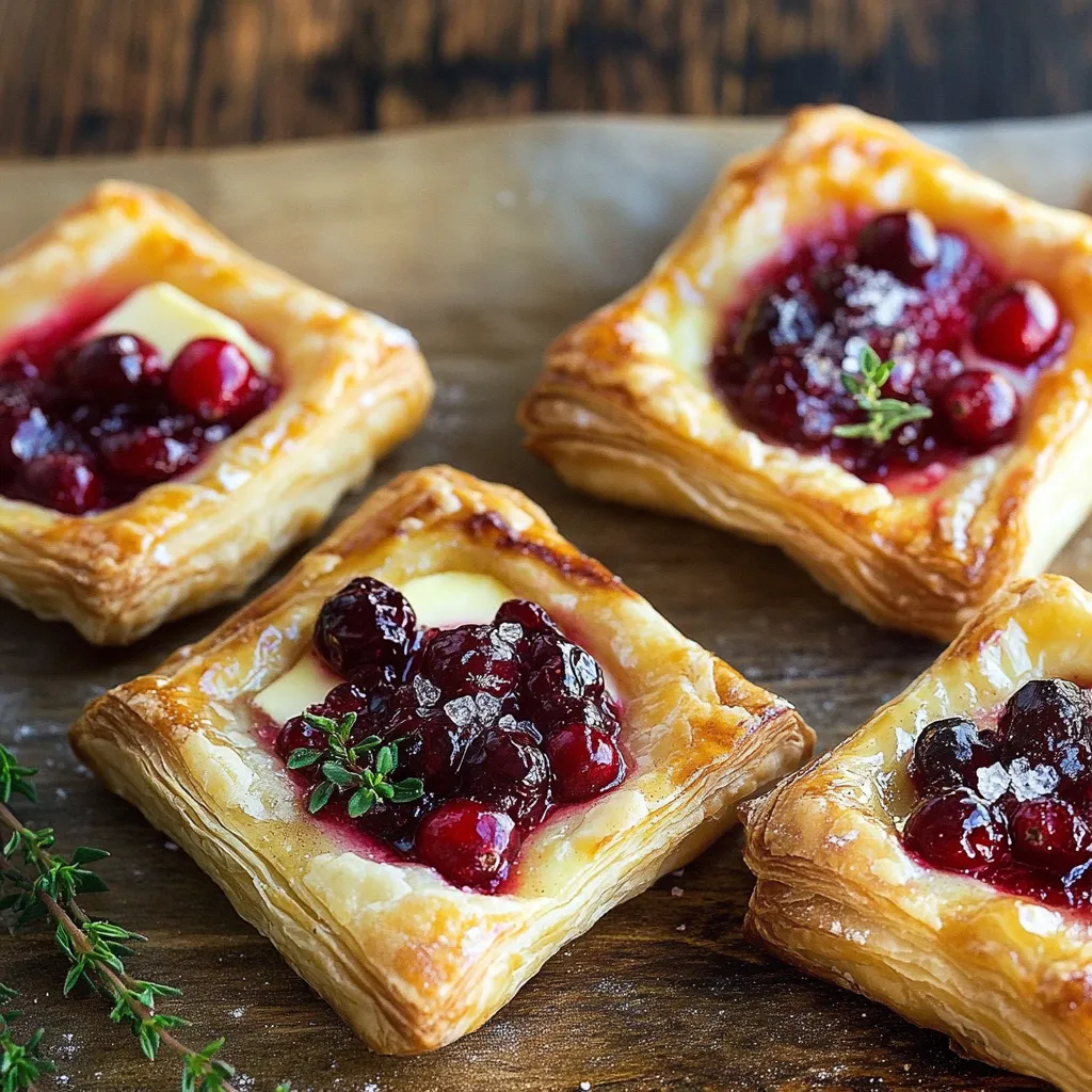 Cranberry Brie Pastry Tarts.