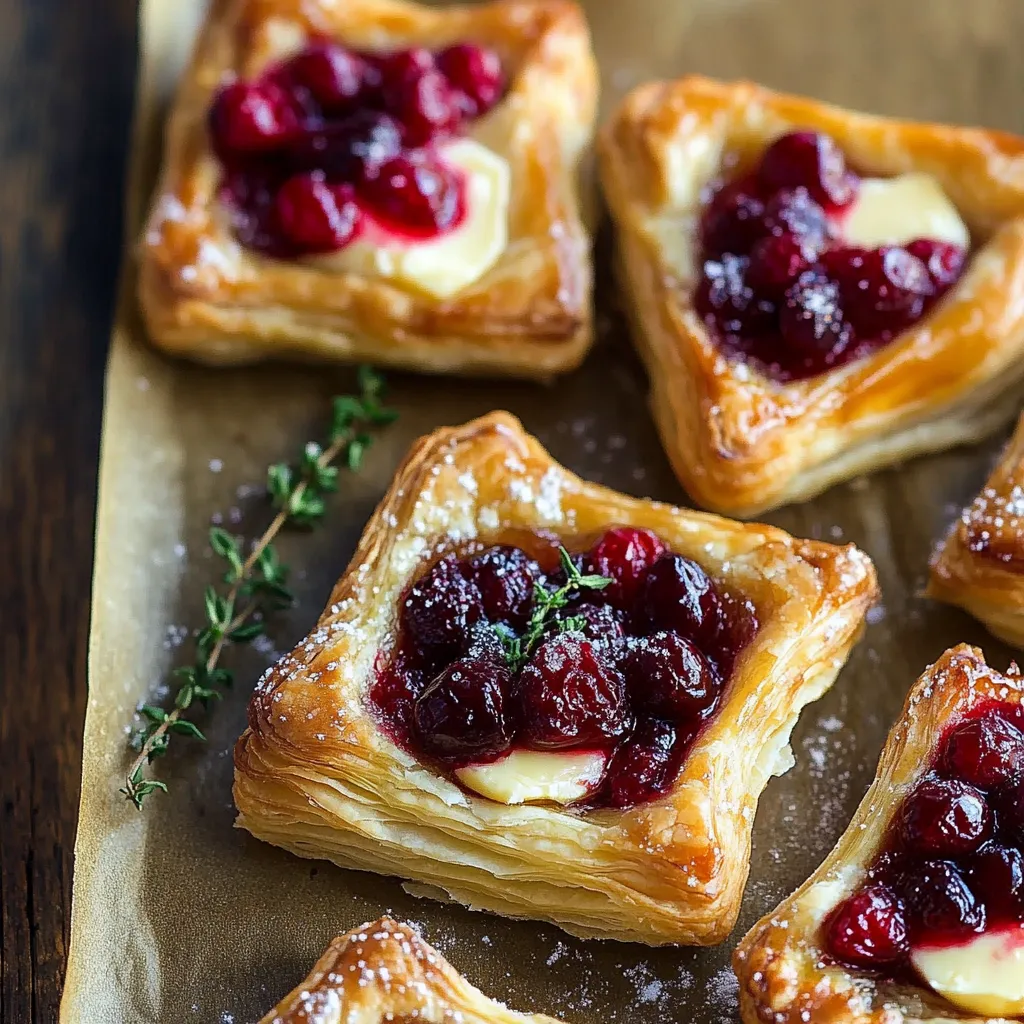 Cranberry Brie Pastry Tarts.