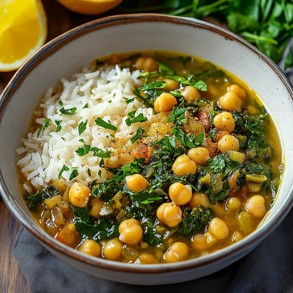 Delicious Chickpea, Spinach and Herb Stew