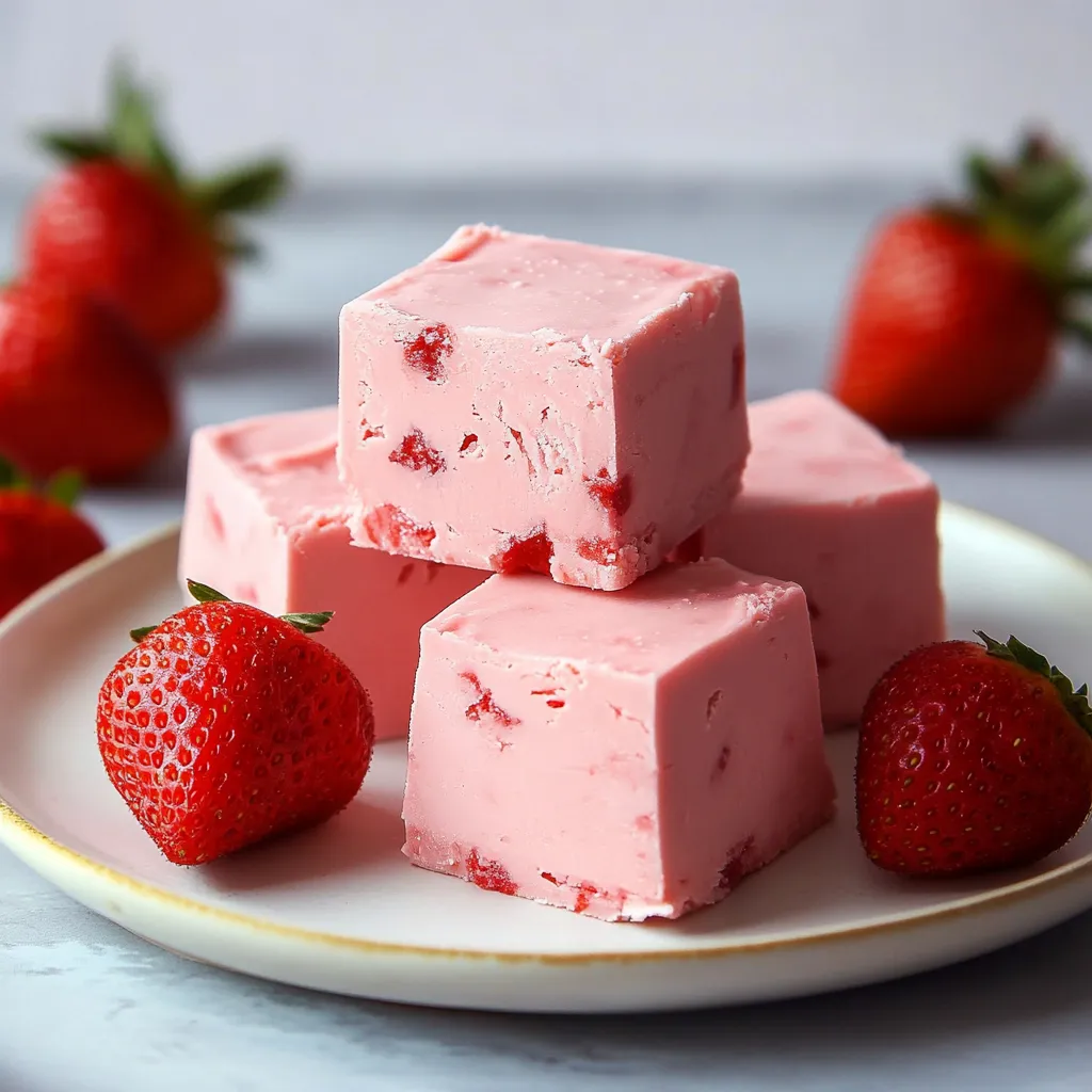 Simple Strawberry Fudge Treat