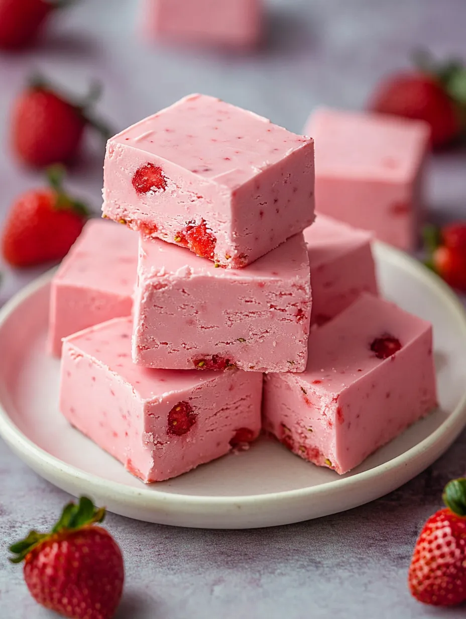 2 Ingredient Strawberry Fudge Recipe