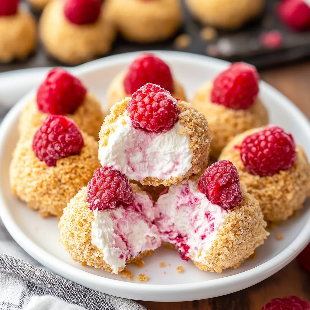 Delicious Raspberry No Bake Cheesecake Bites Recipe