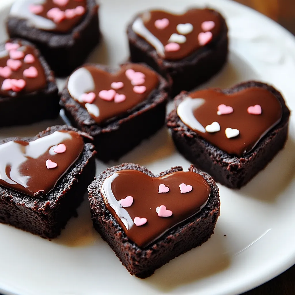 Chocolate Dipped Brownie Hearts Recipe