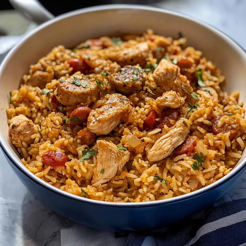 Hearty Cajun Jambalaya with Chicken and Sausage