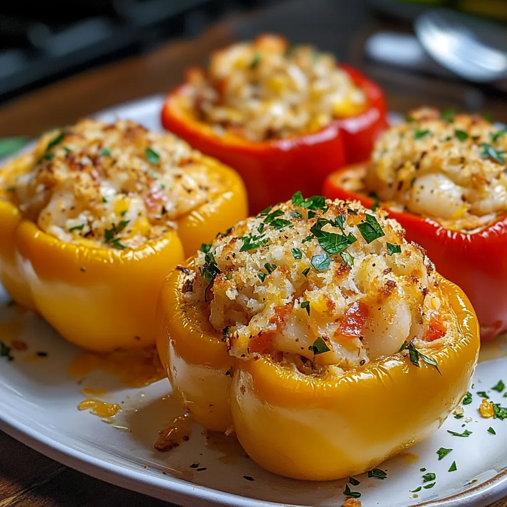 Crab and Shrimp Bell Peppers