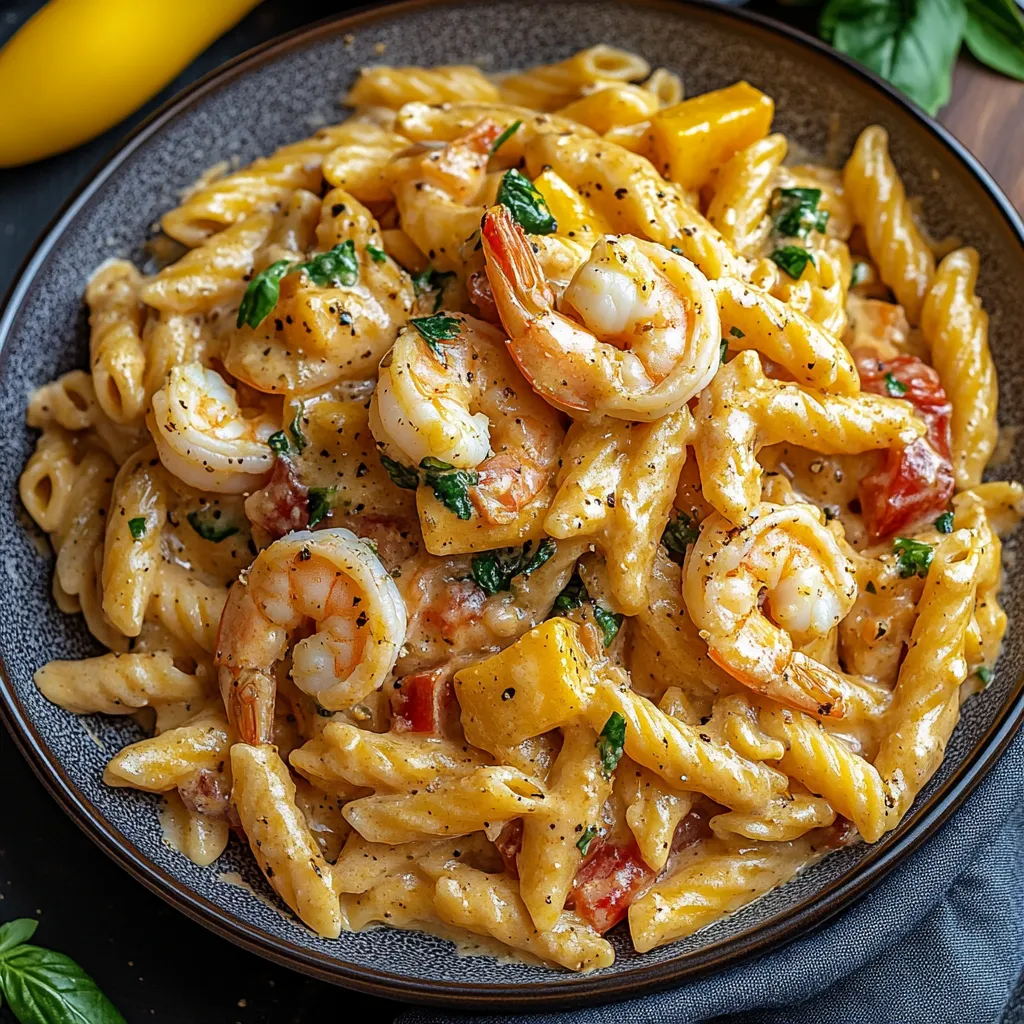 Handcrafted Creamy Caribbean Shrimp Rasta Pasta