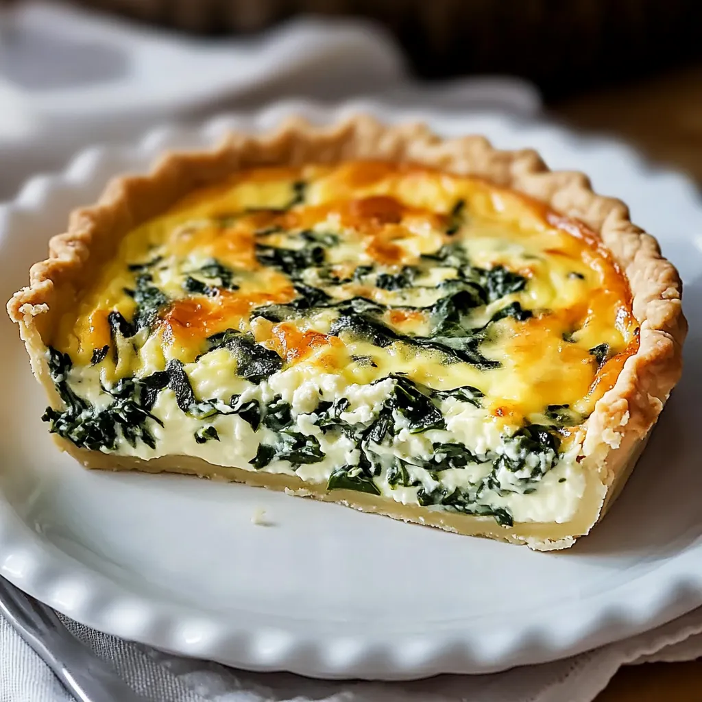 Cheesy Ricotta Spinach Quiche Recipe