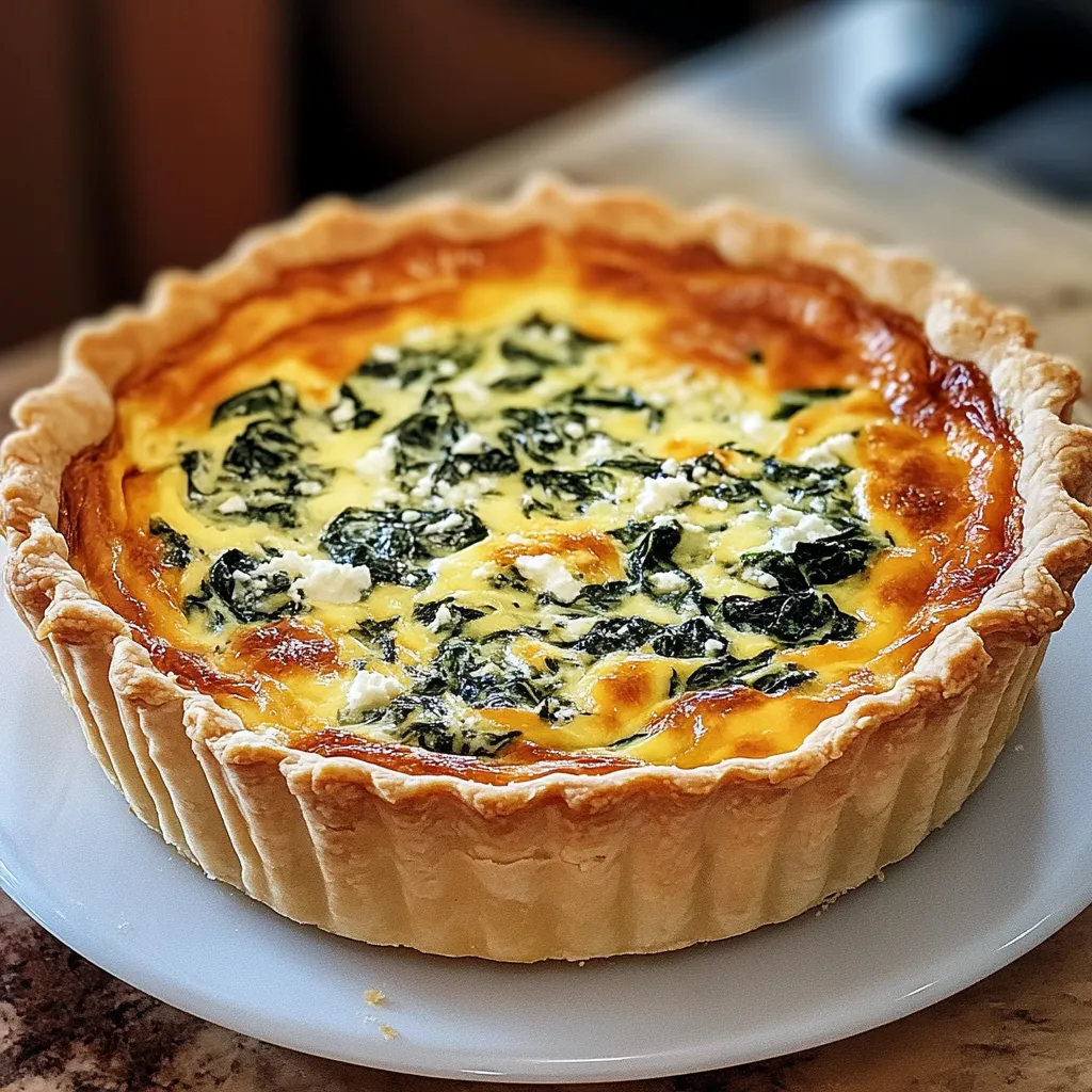 Homemade Ricotta Spinach Quiche Recipe