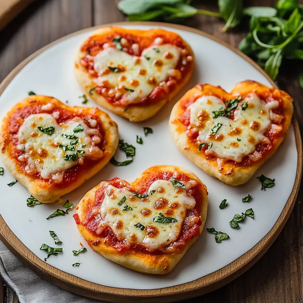 Easy Mini Heart Pizzas Recipe