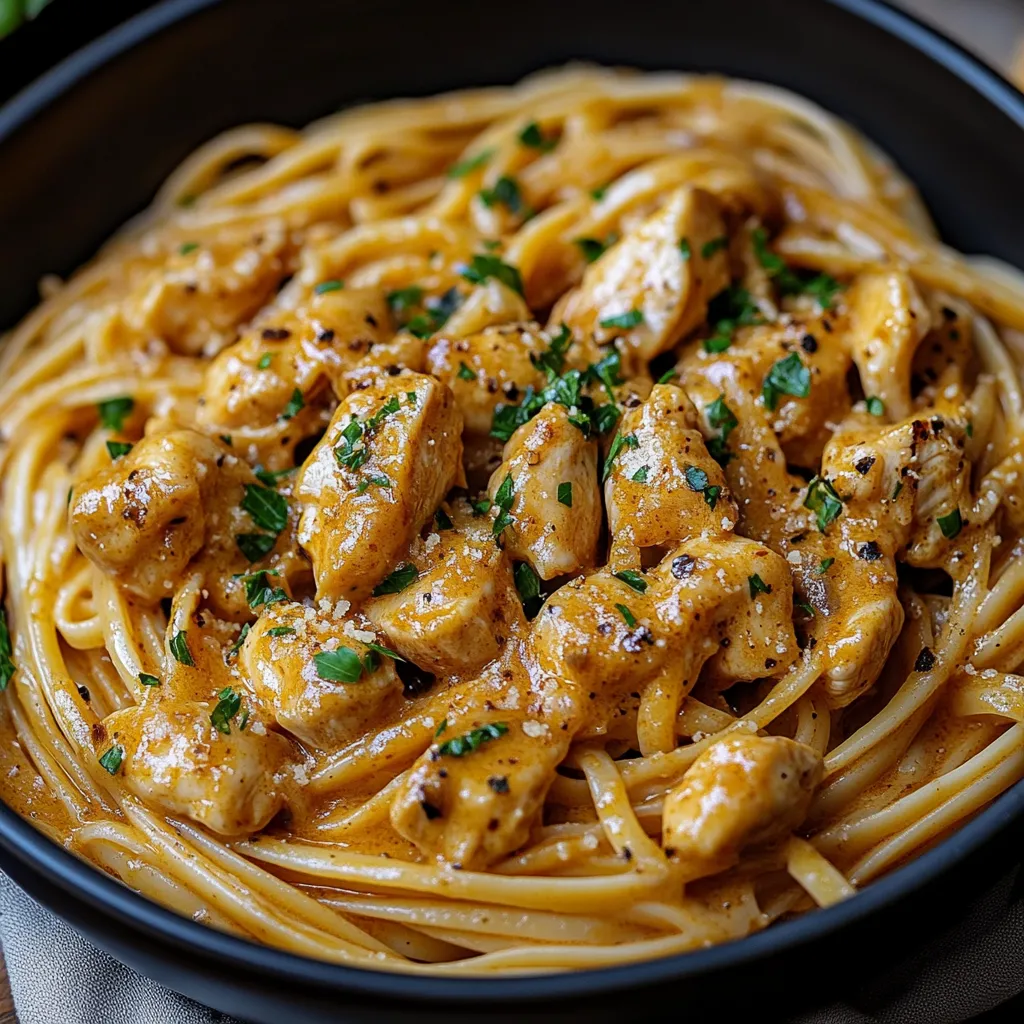 Cheesy Cowboy Butter Chicken Linguine