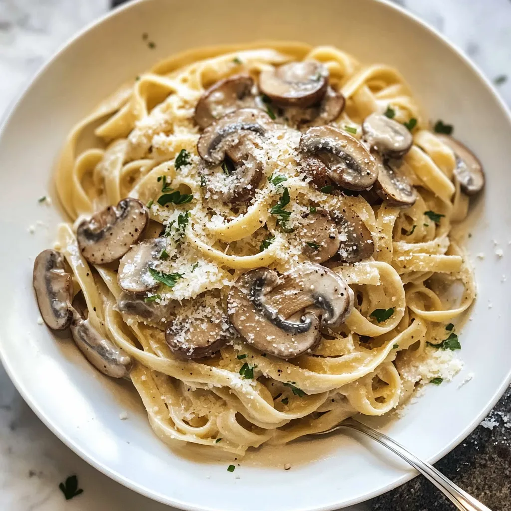 Date Night Mushroom Fettuccine Recipe