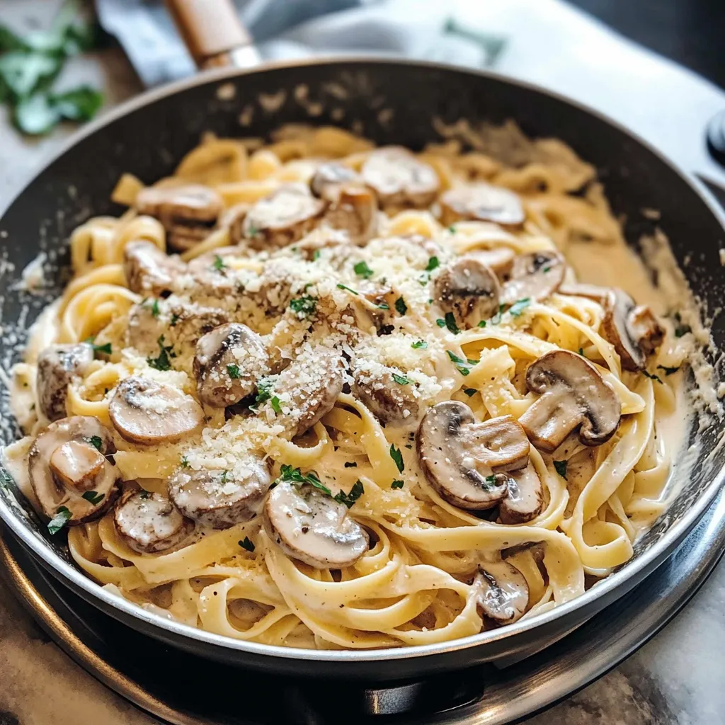 Creamy Mushroom Fettuccine