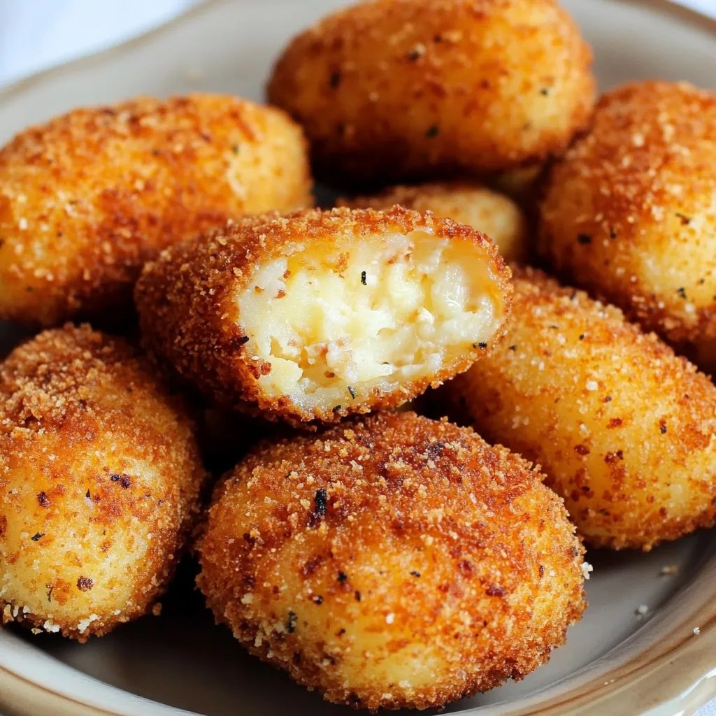 Easy Crispy Chicken And Potato Croquettes