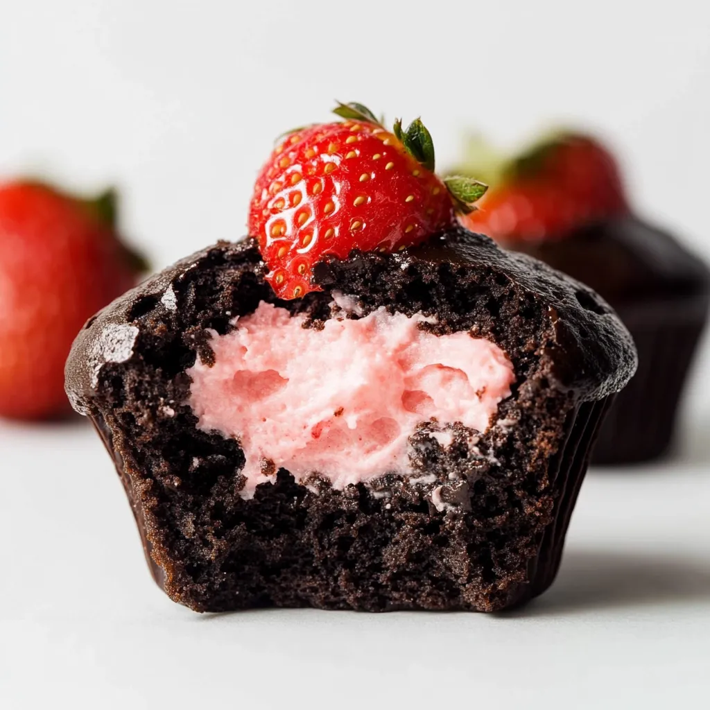 Chocolate Covered Strawberry Cupcakes