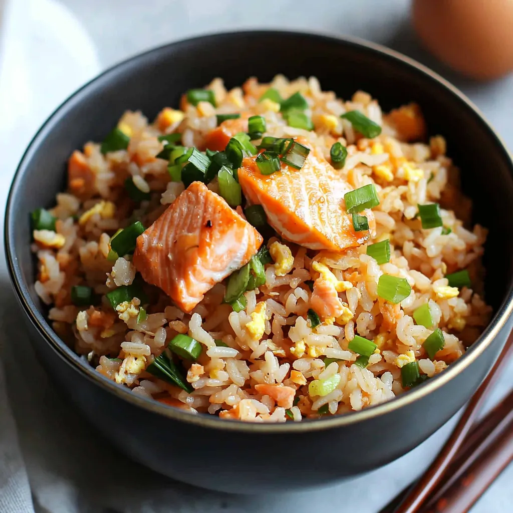 Easy Salmon Fried Rice Recipe