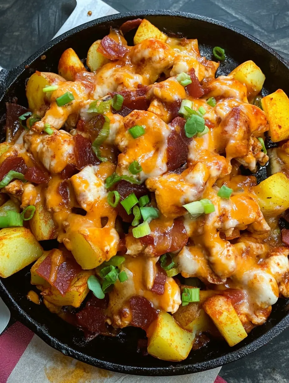 Delicious BBQ Chicken Potato Skillet