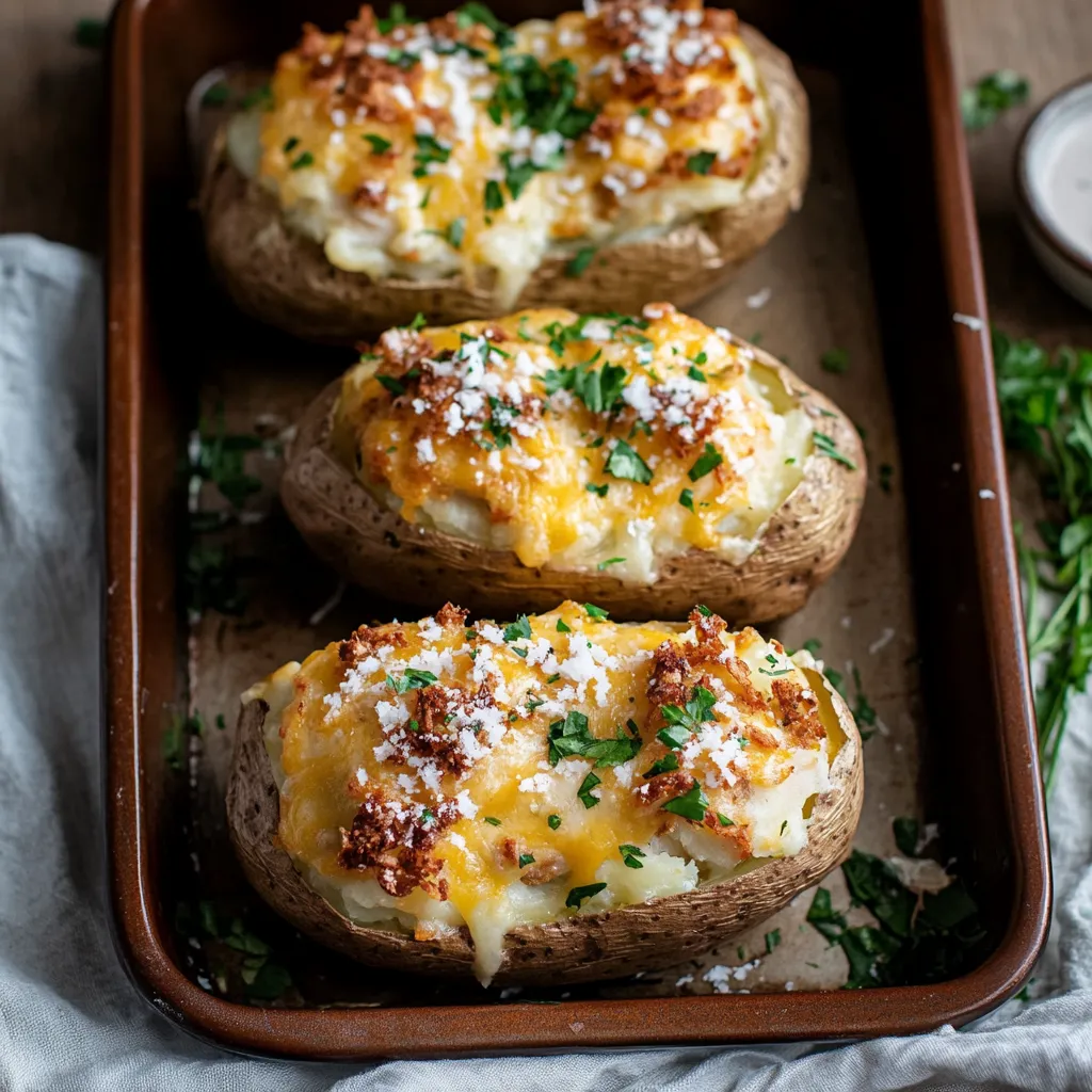 Crack Chicken Stuffed Baked Potatoes Recipe