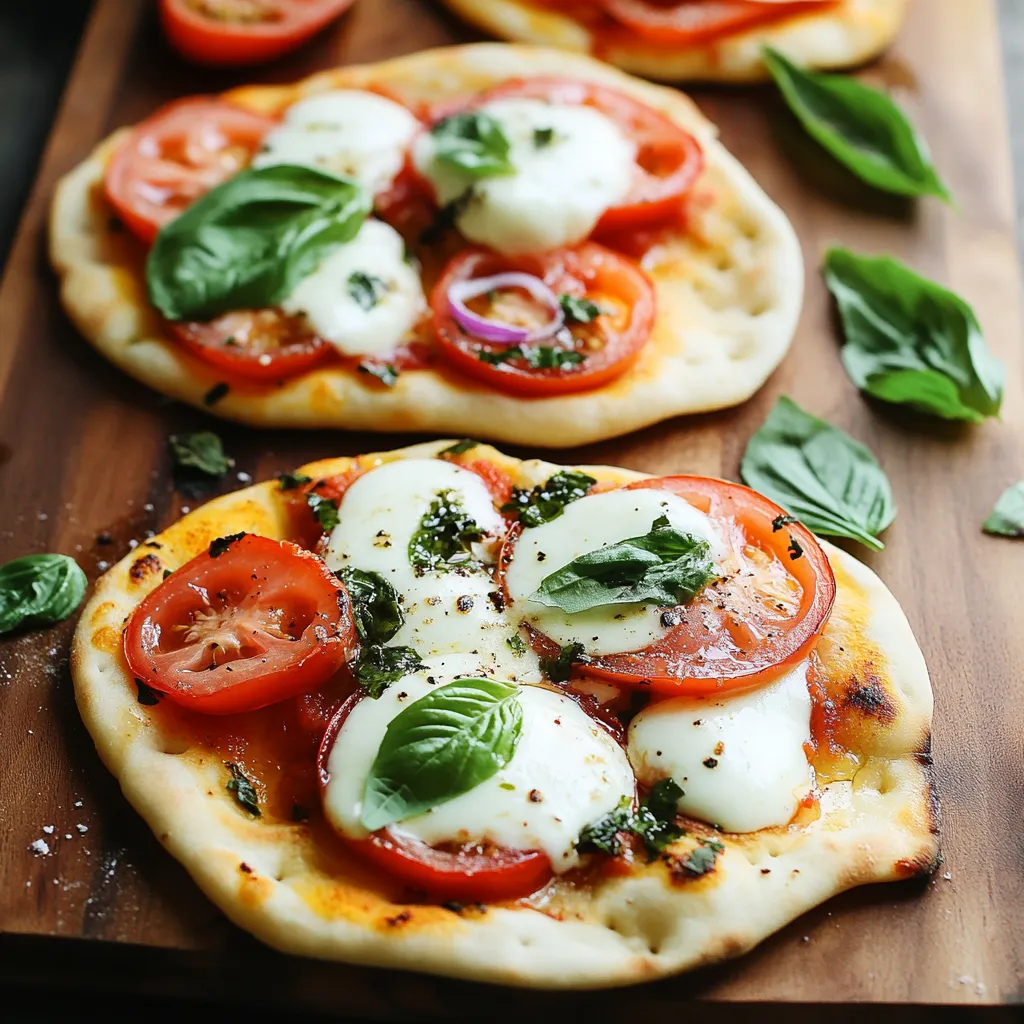 Crispy Caprese Naan Pizza