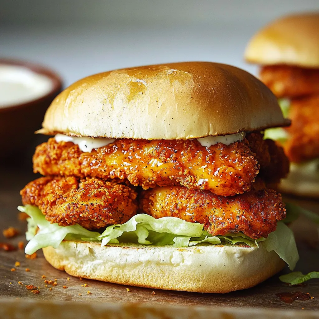 Baked Nashville Hot Chicken Sandwich Recipe