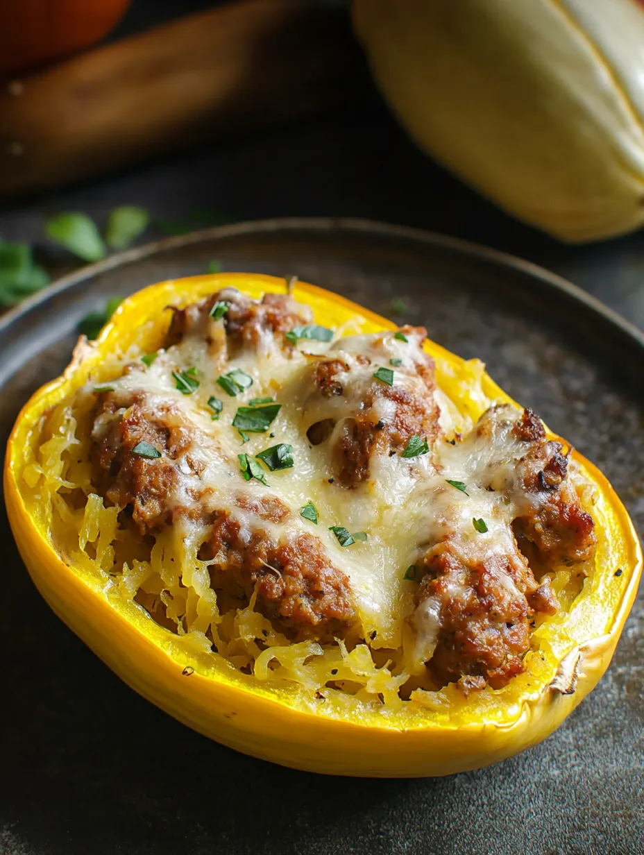 Sausage Stuffed Spaghetti Squash Recipe