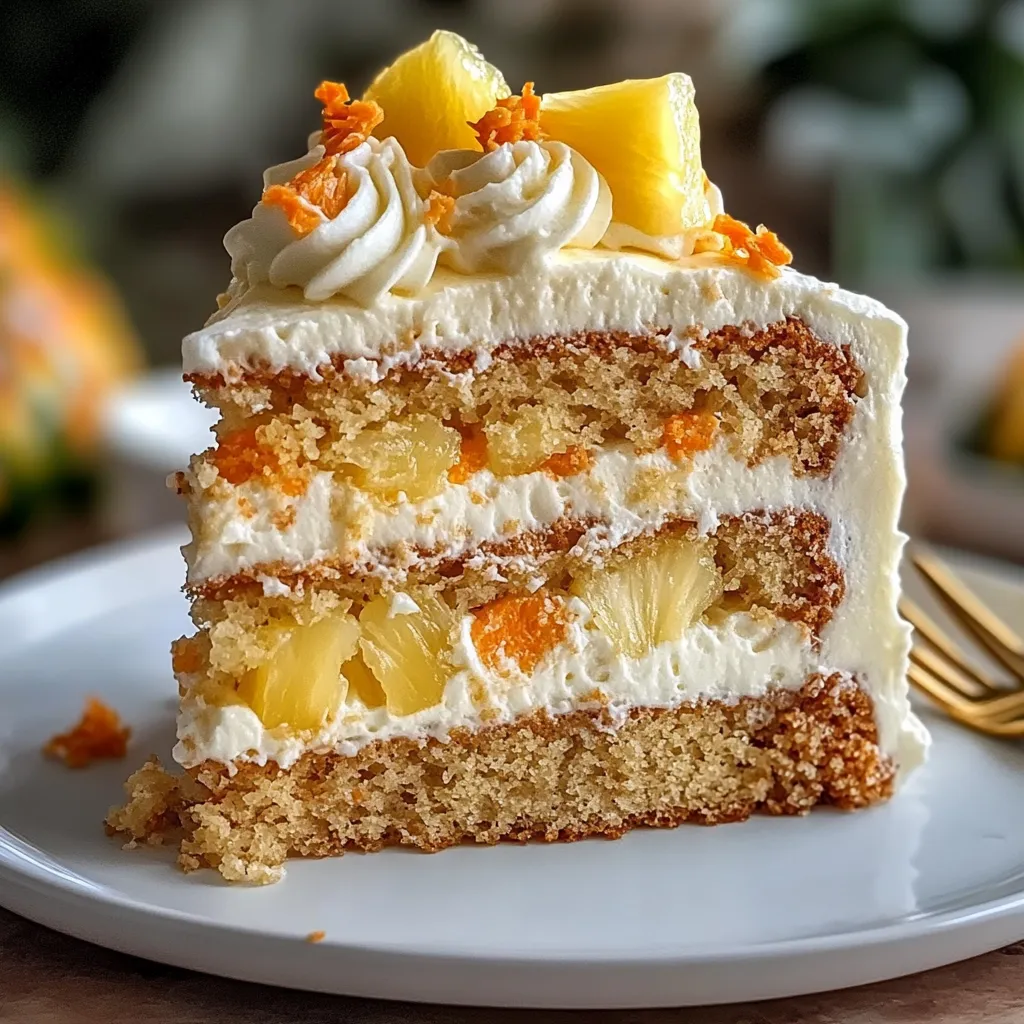 Easy Hawaiian Pineapple Carrot Cream Cake