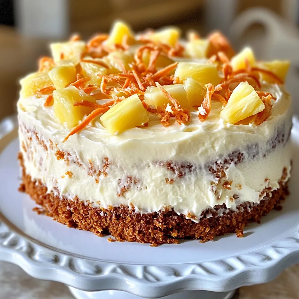 Easy Hawaiian Pineapple Carrot Cream Cake Recipe