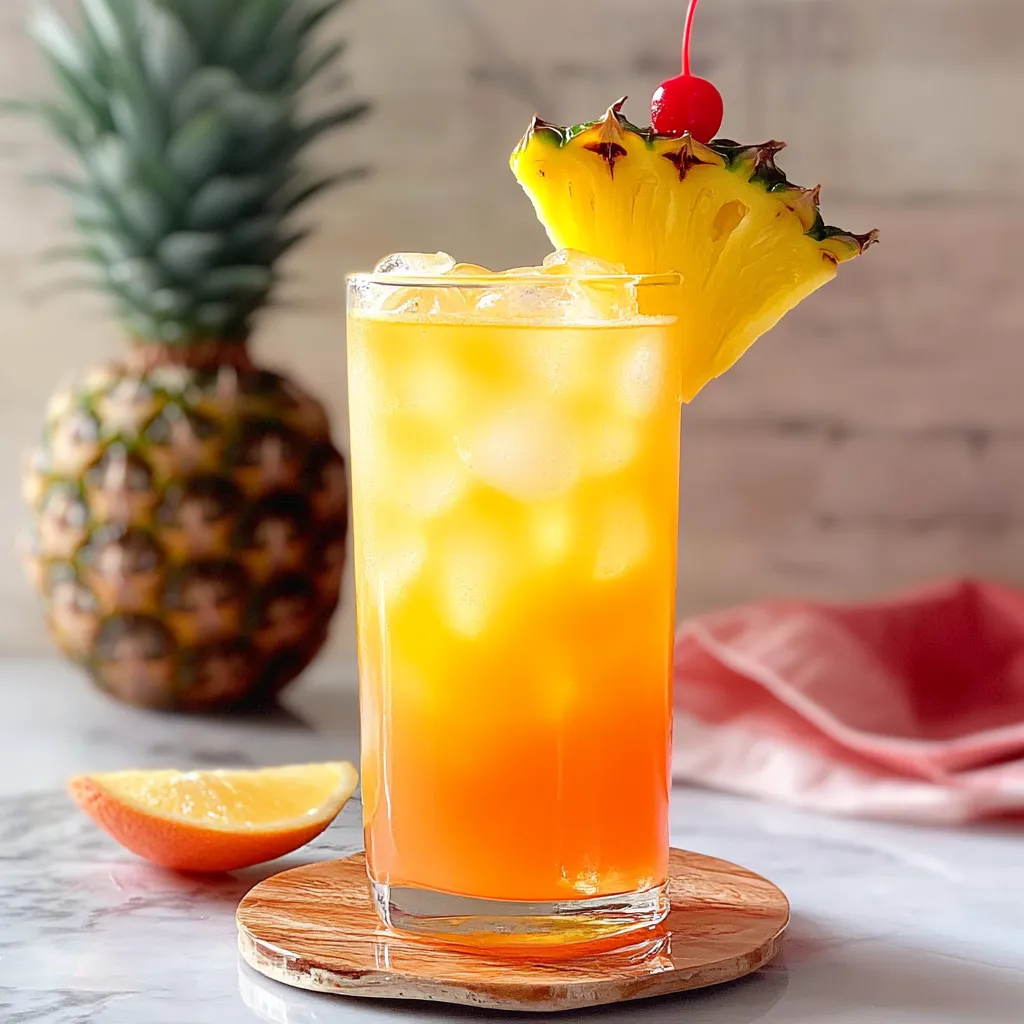 Bahama Mama cocktail in a glass