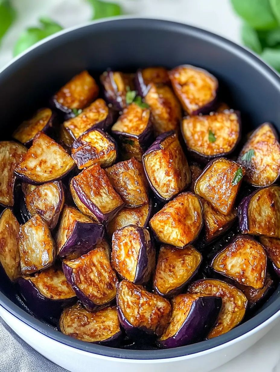 Easy Air Fryer Eggplant Cubes