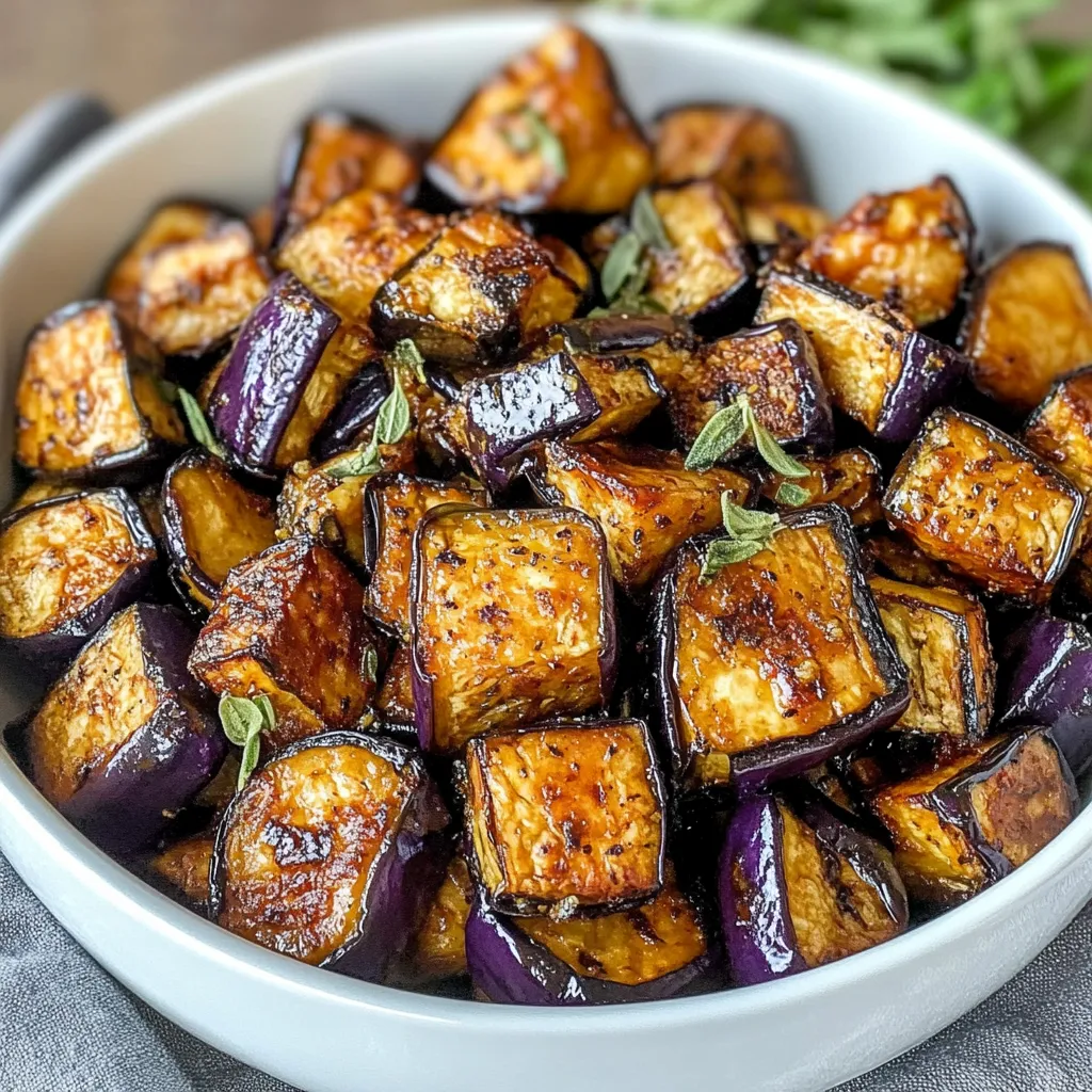 Easy Air Fryer Eggplant Cubes Recipe