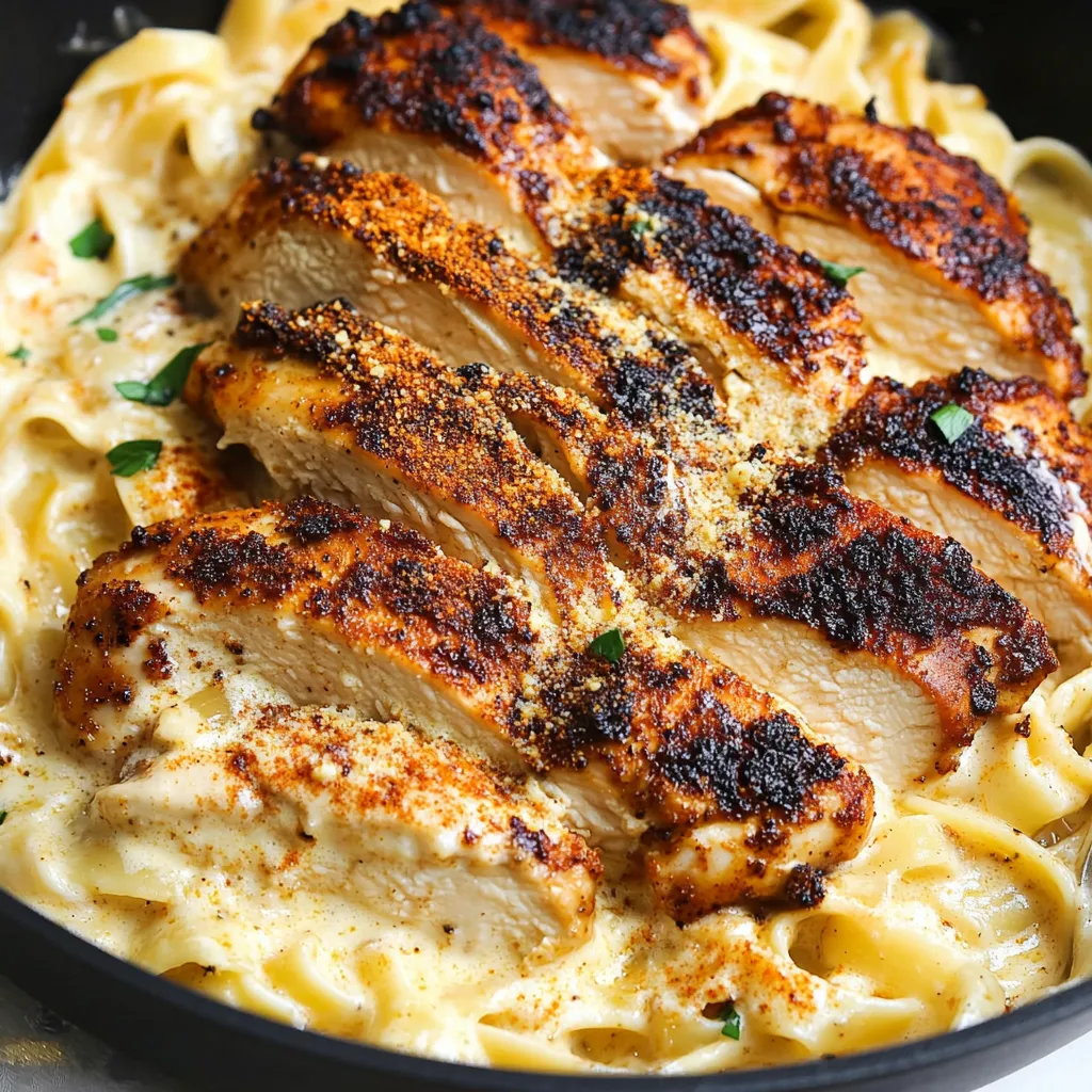 Blackened Cajun Chicken Alfredo Recipe