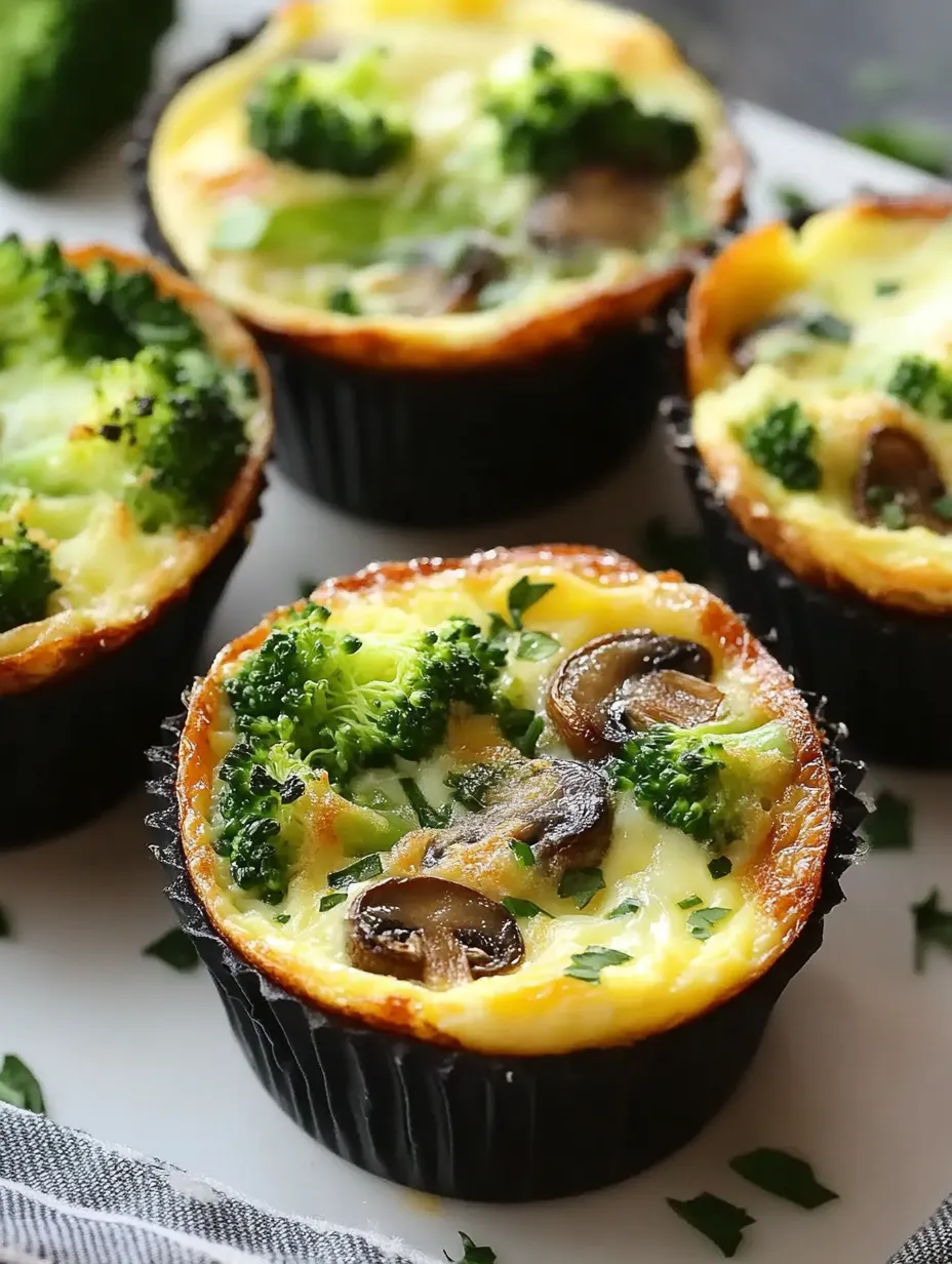 Veggie-Packed Broccoli & Mushroom Egg Cups Recipe