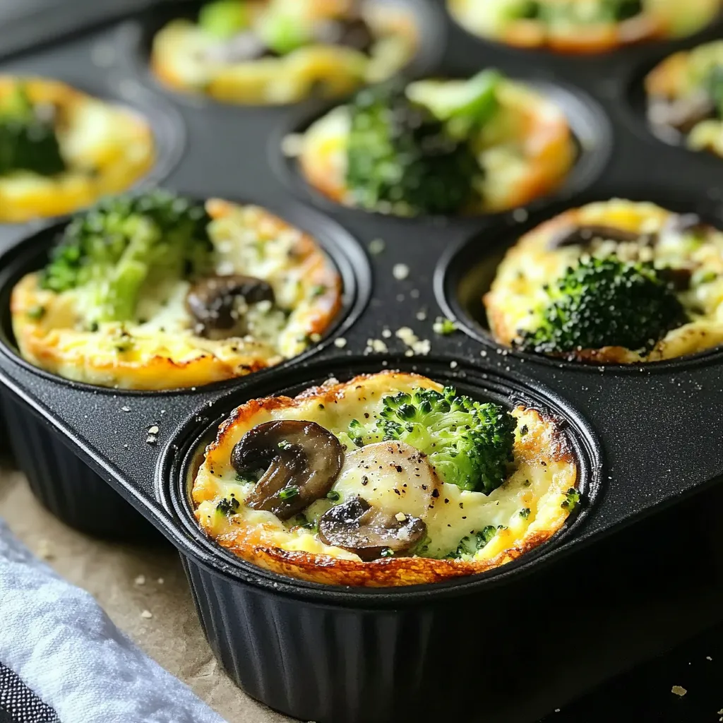 Broccoli & Mushroom Egg Cups