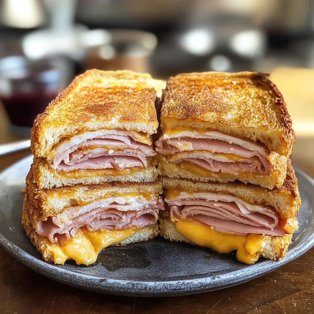 Golden Fried Monte Cristo Sandwich