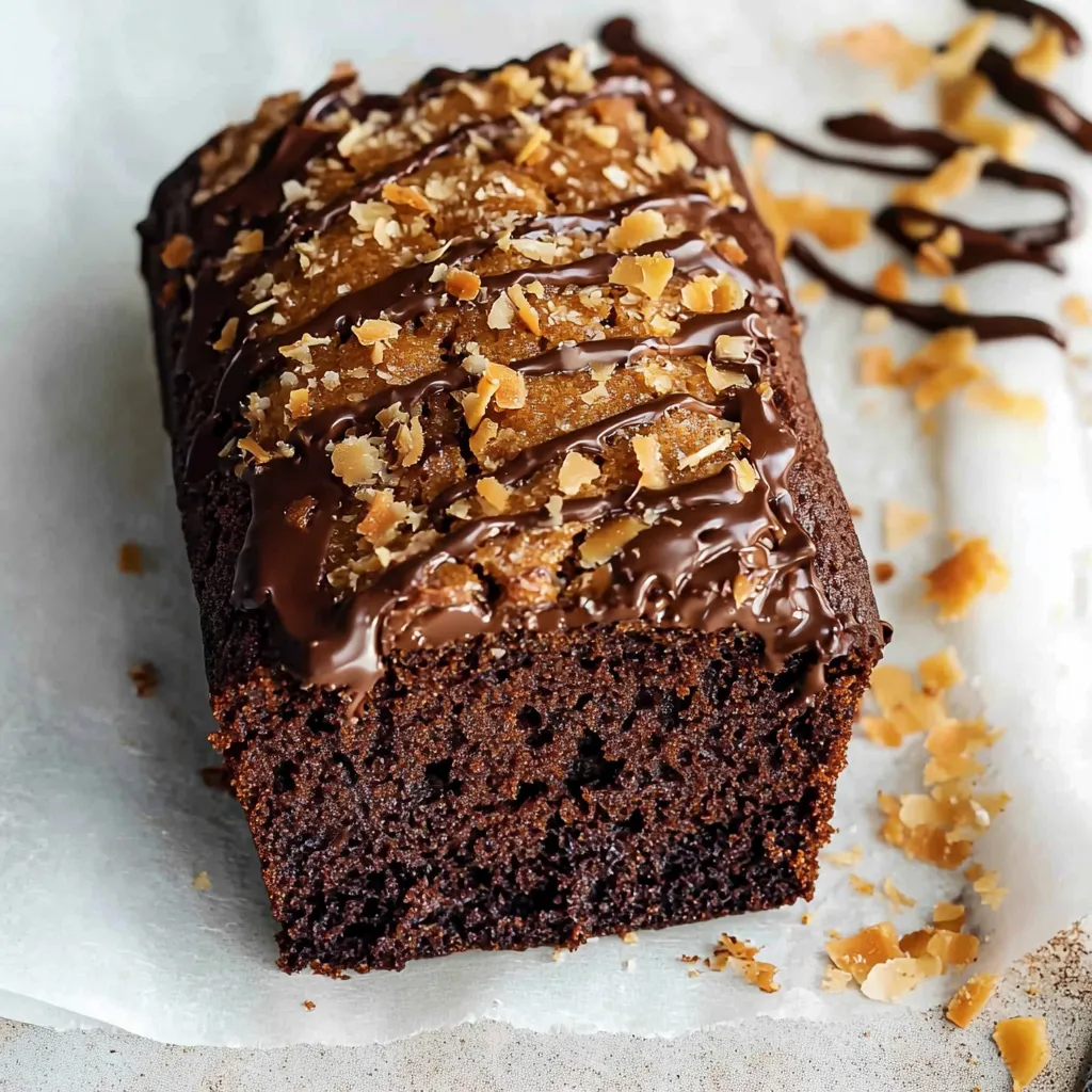 Coconut-Topped Chocolate Banana Bread