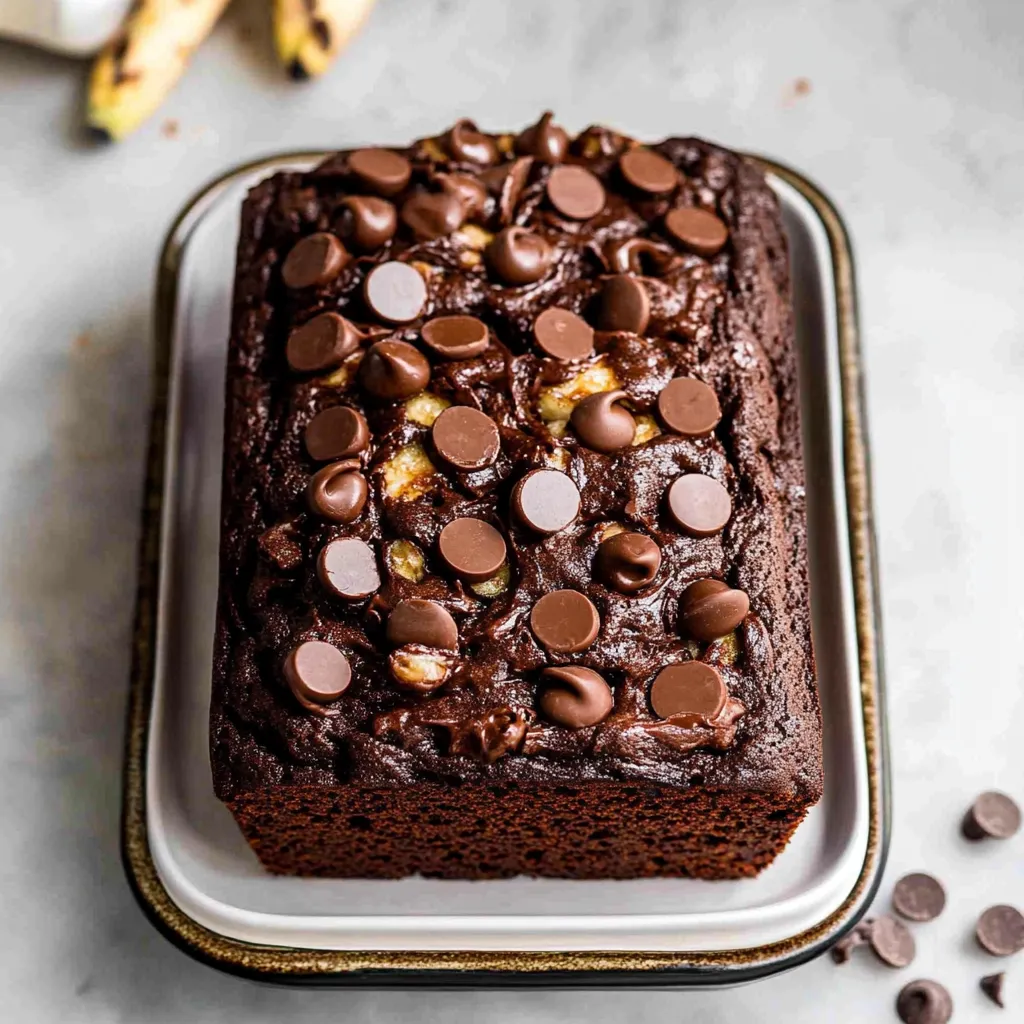 Homemade Triple Chocolate Banana Bread Recipe