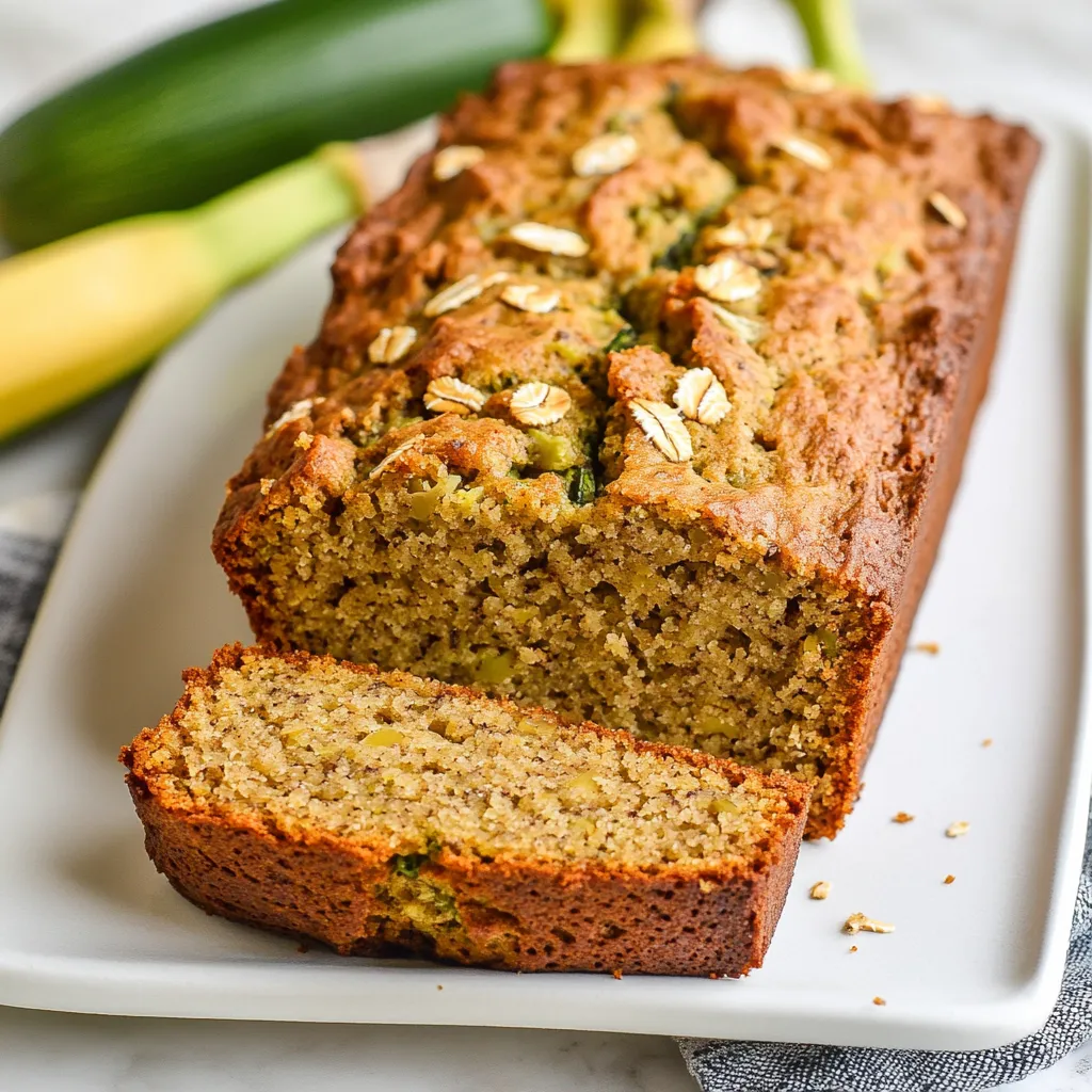 banana zucchini oat loaf