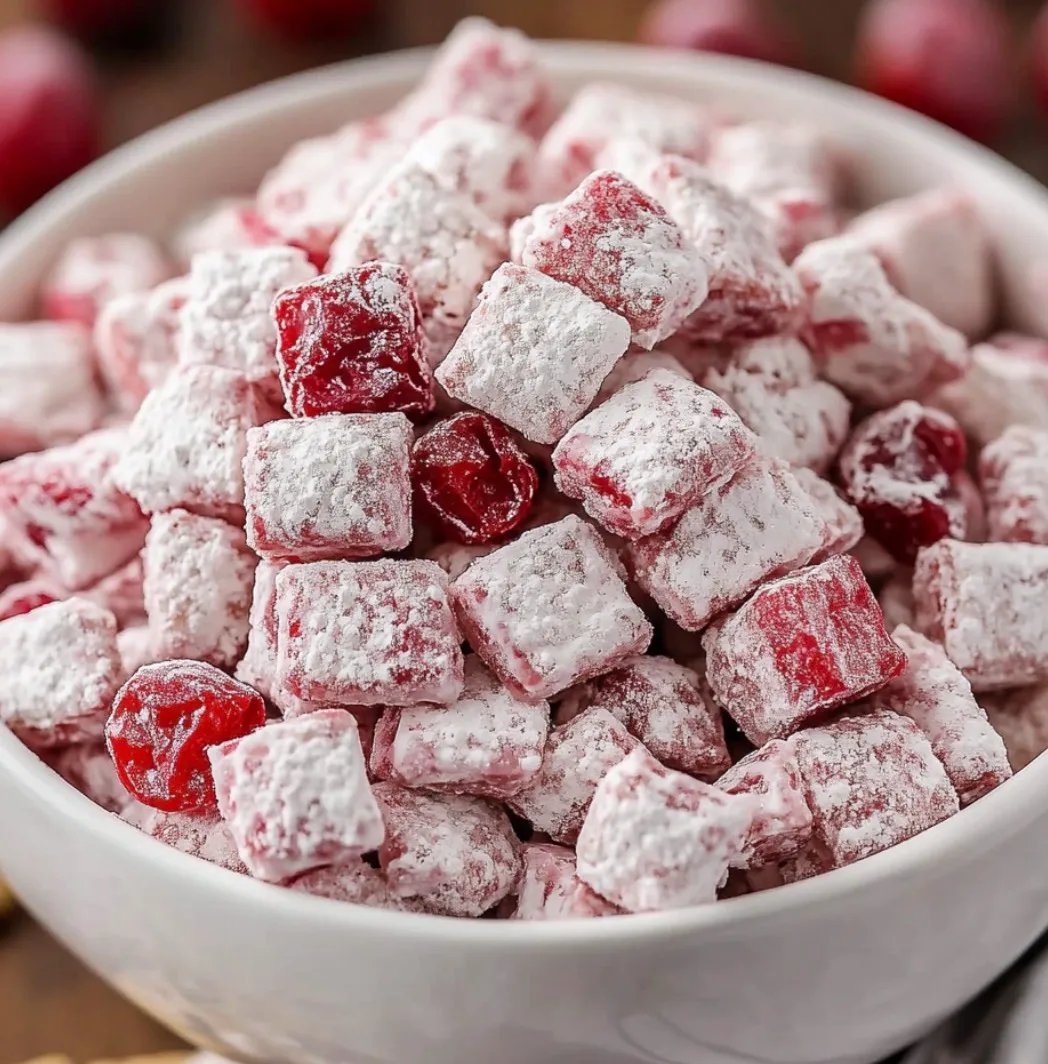 Easy Cherry Cheesecake Puppy Chow