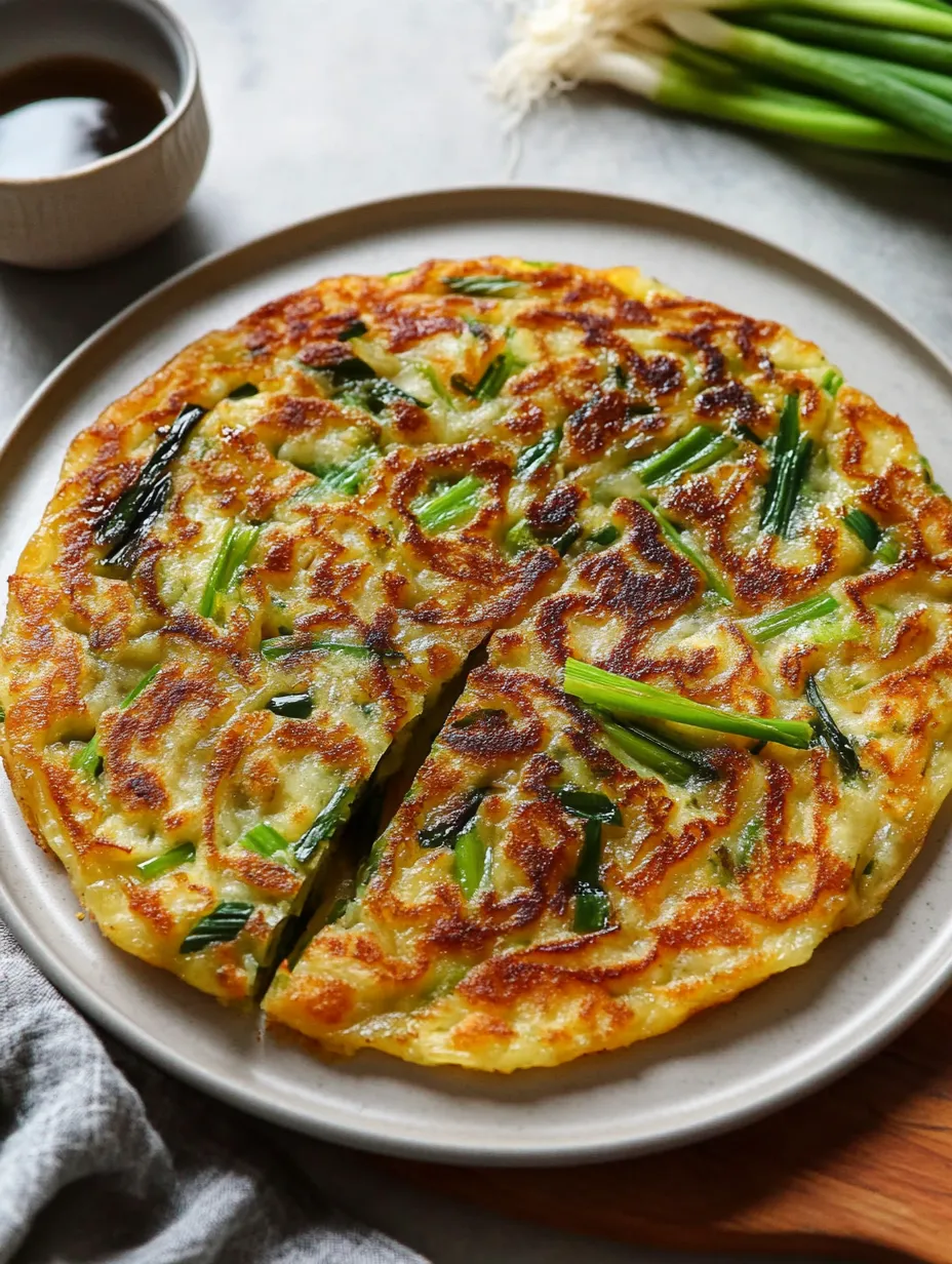 A delicious looking vegetable omelette with green vegetables and cheese.