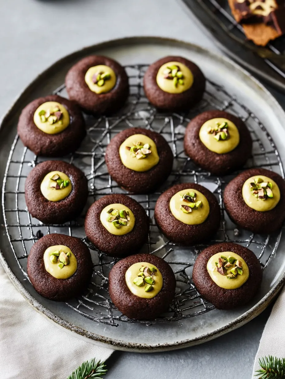 A plate of chocolate desserts with almonds on top.