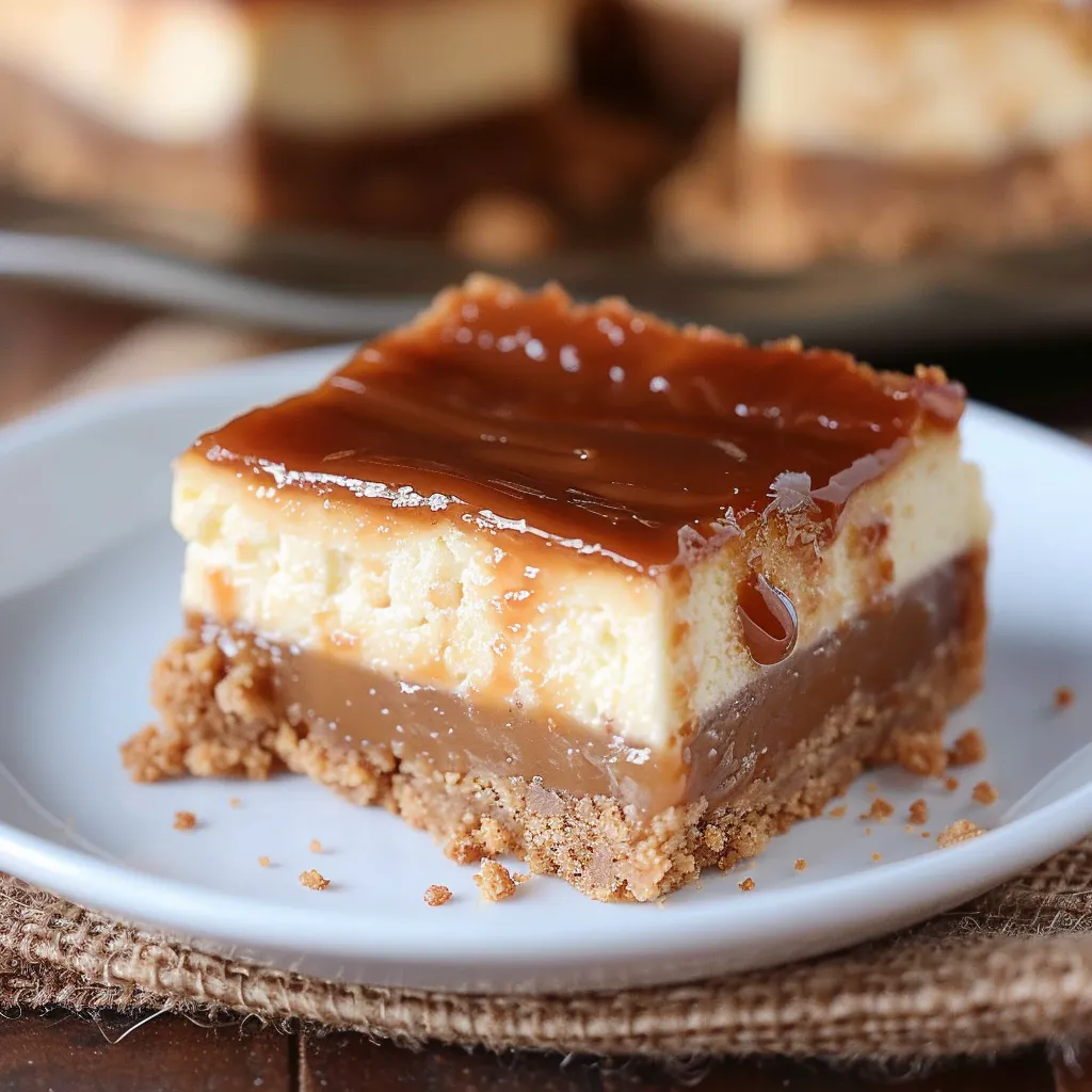 A piece of cake with caramel sauce on a white plate.