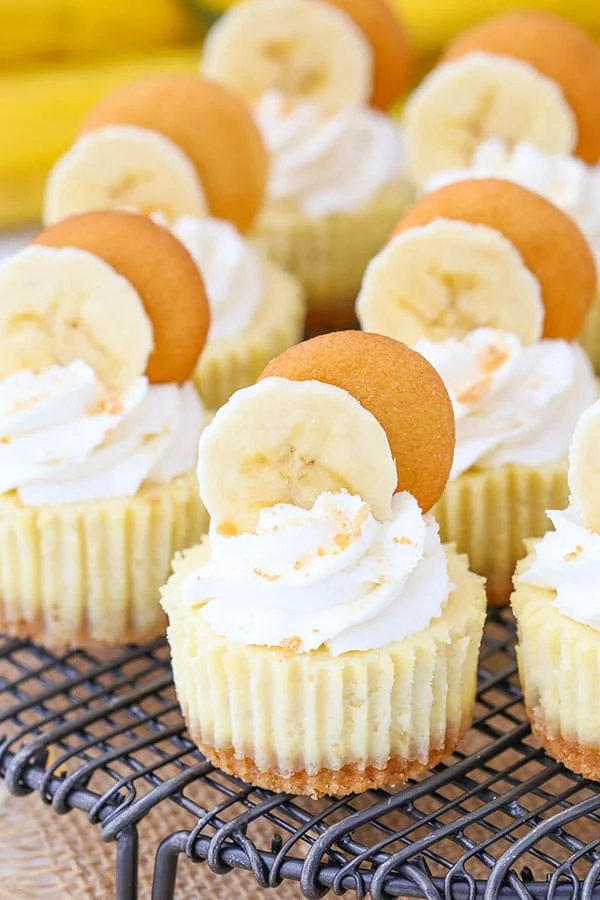 Banana cupcakes with whipped cream.
