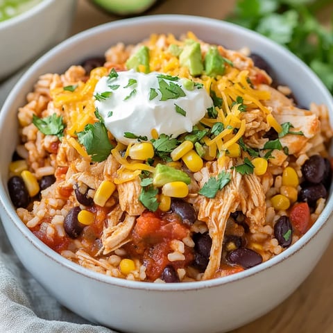 Chicken Slow Cooker Burrito Bowls