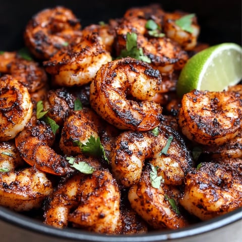 Shrimp coated with Cajun spices