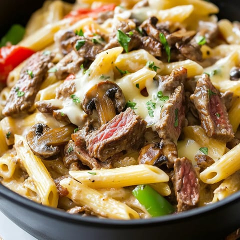 One Pot Philly Steak Pasta Recipe