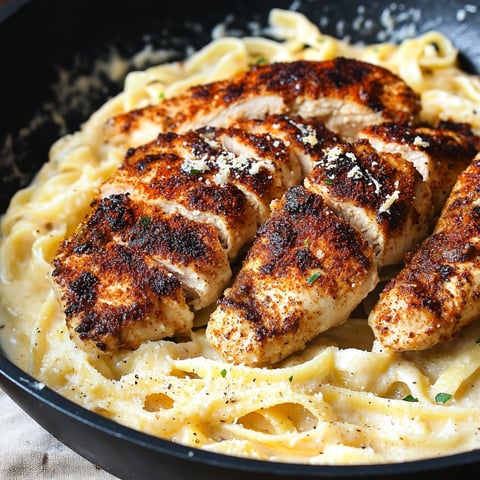 Blackened Cajun Chicken Alfredo Pasta