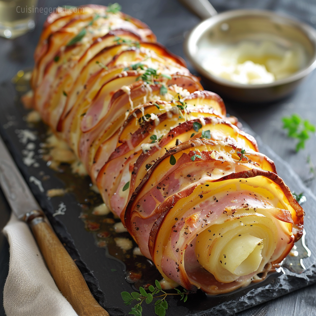 Roulé de Pommes de Terre à la Raclette