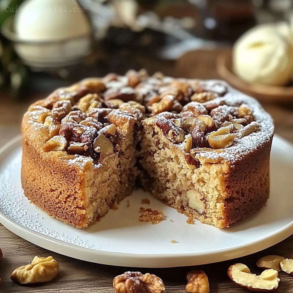 Gâteau Moelleux aux Noix