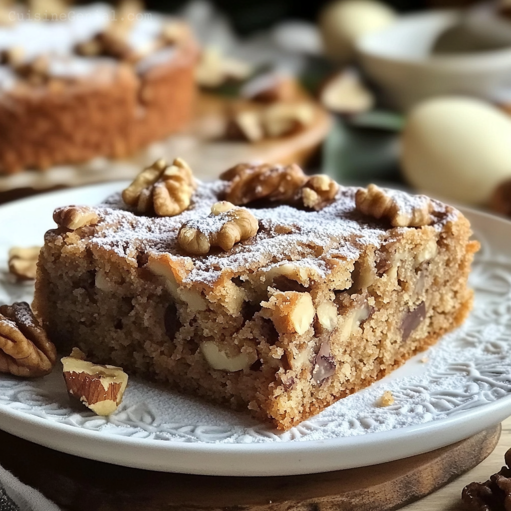 Gâteau Moelleux aux Noix