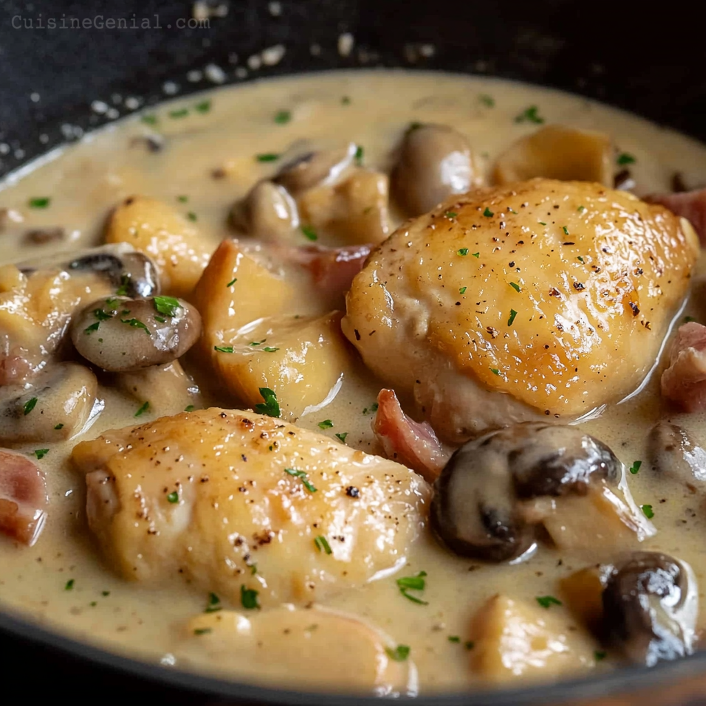 Blanquette de Poulet aux Champignons