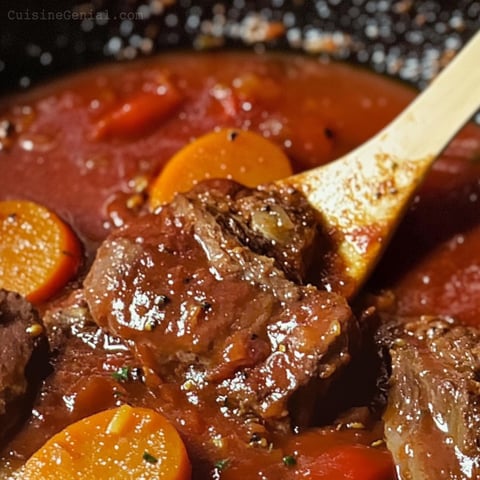 Langue de Bœuf Sauce Tomate Pimentée